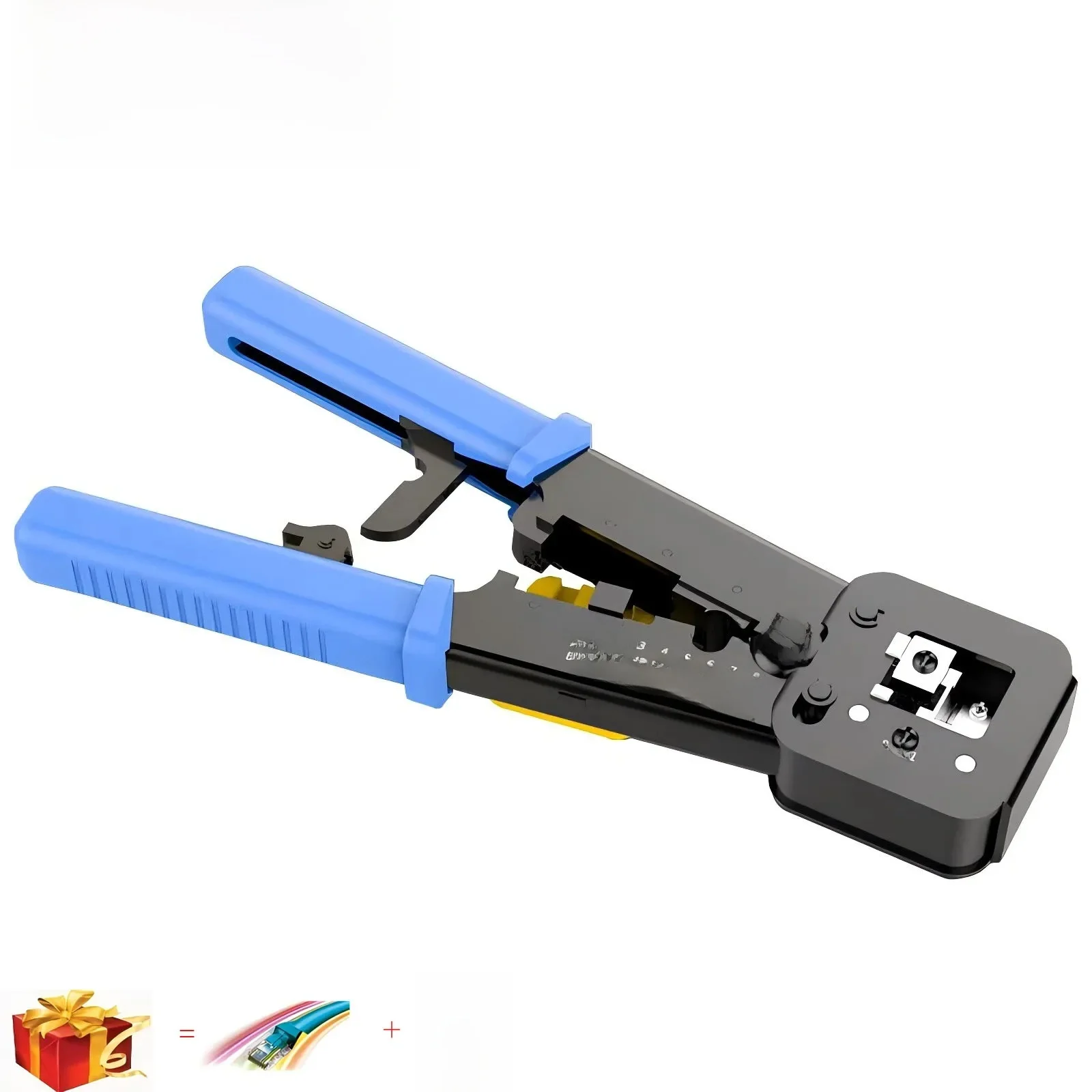 OMAY RJ45 RJ11 Narzędzie do zaciskania przelotowe Cat5 Cat5e Cat6 Narzędzie do zaciskania przelotowe do RJ12 8P 6P Złącze przelotowe końcowe — zdjęcie 2