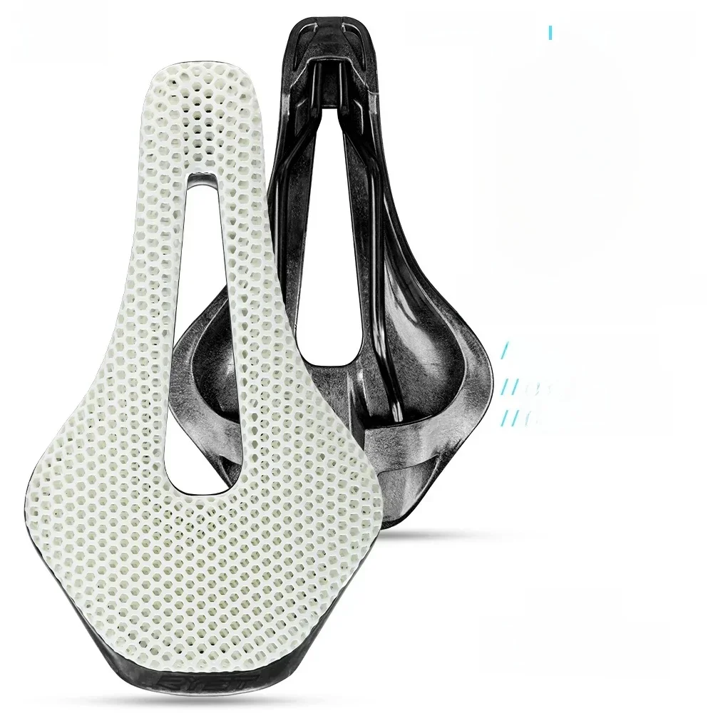 AliExpress RYET Full Carbon Saddle 3D Printed Bicycle Saddle Ultralight Hollow Comfortable Breathable MTB/Road 150MM Bike Cycling Seat Part