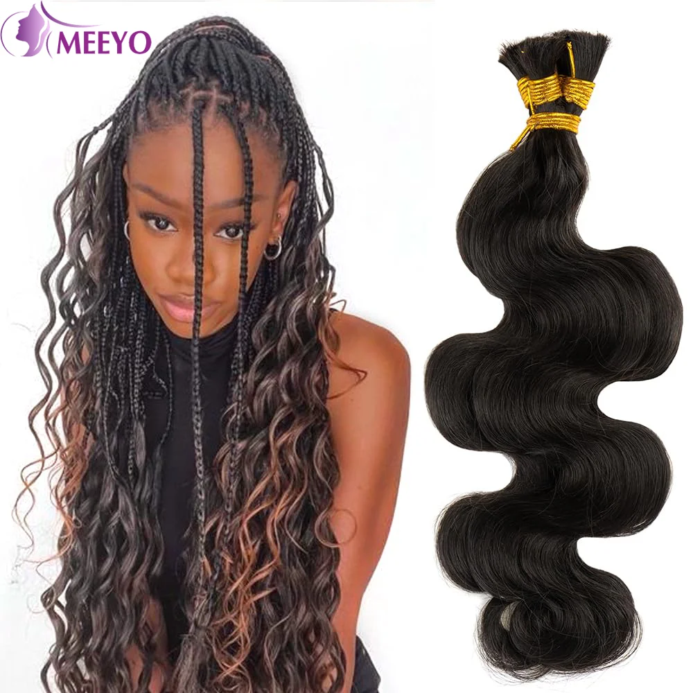 Human Hair Braiding Hair Body Wave Natural Black DIY Hairstyle 100% Unprocessed Human Hair Extensions Healthy And Comfortable