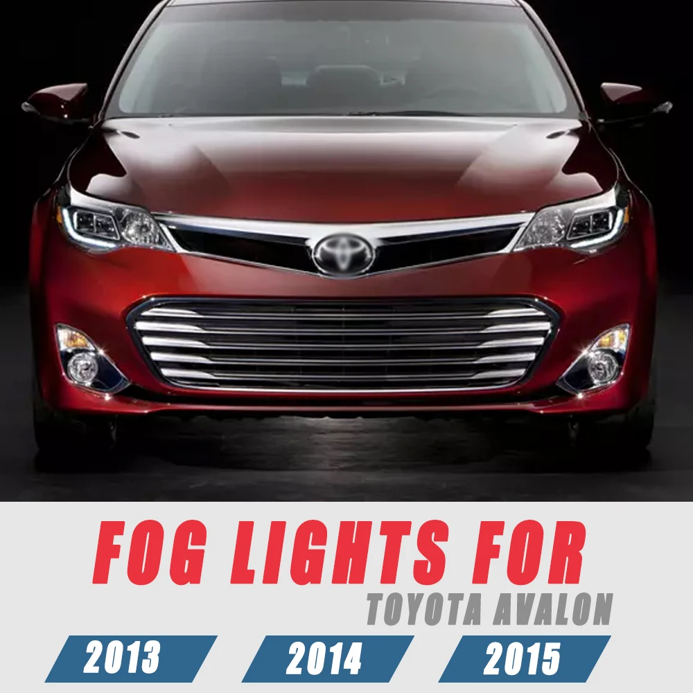 Front Bumper Fog Lamp Upgrade Kit FOR TOYOTA AVALON 2013 2014 2015 Version Additional Foglight Set Switch + Wiring