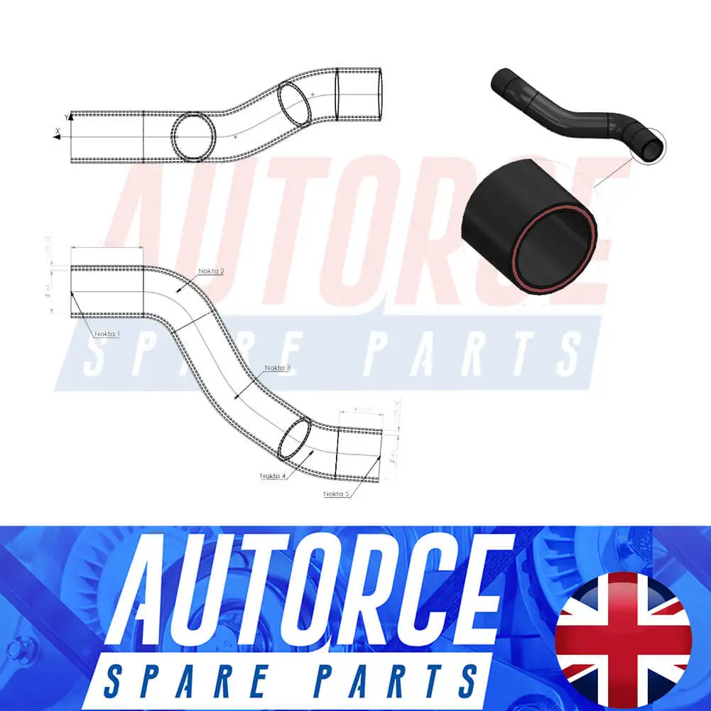 Intercooler Turbo Hose Pipe For Nissan Qashqai II SUV (J11) 1.5 dCi (2013 - Onwards) 14463BB30C - AUTORCE