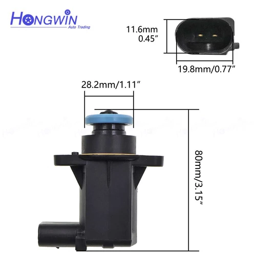 Imagen 2 del producto Válvula desviadora turboalimentada compatible con Audi A3/S3 A4 B8 A5 TT VW Golf Jetta Passat 1,4 1,8 2,0 06F 145 710 G 06F 145710 B 06F 145710 G