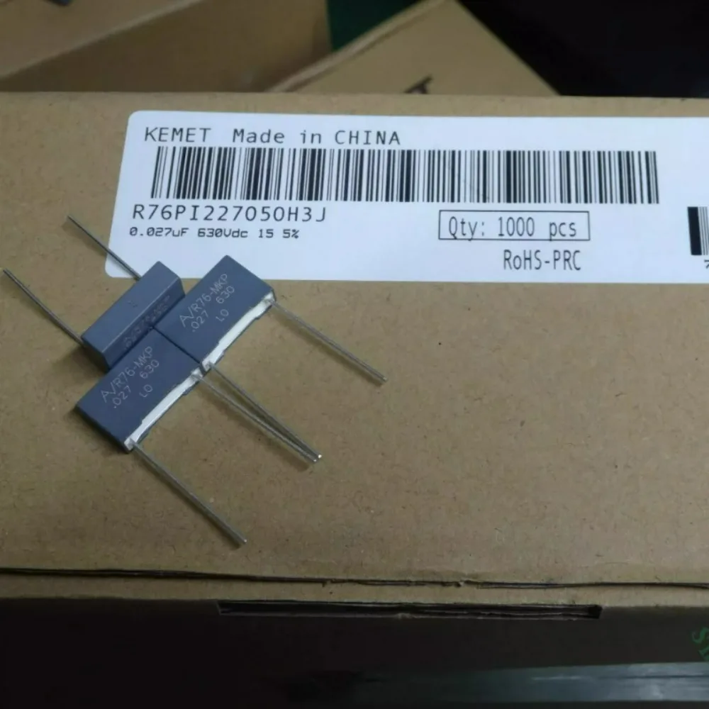 

10pcs/lot AV R76 MKP 0.027uf 630V 27nf 273 J Brand New 15mm Film Capacitor R76PI227050H3J