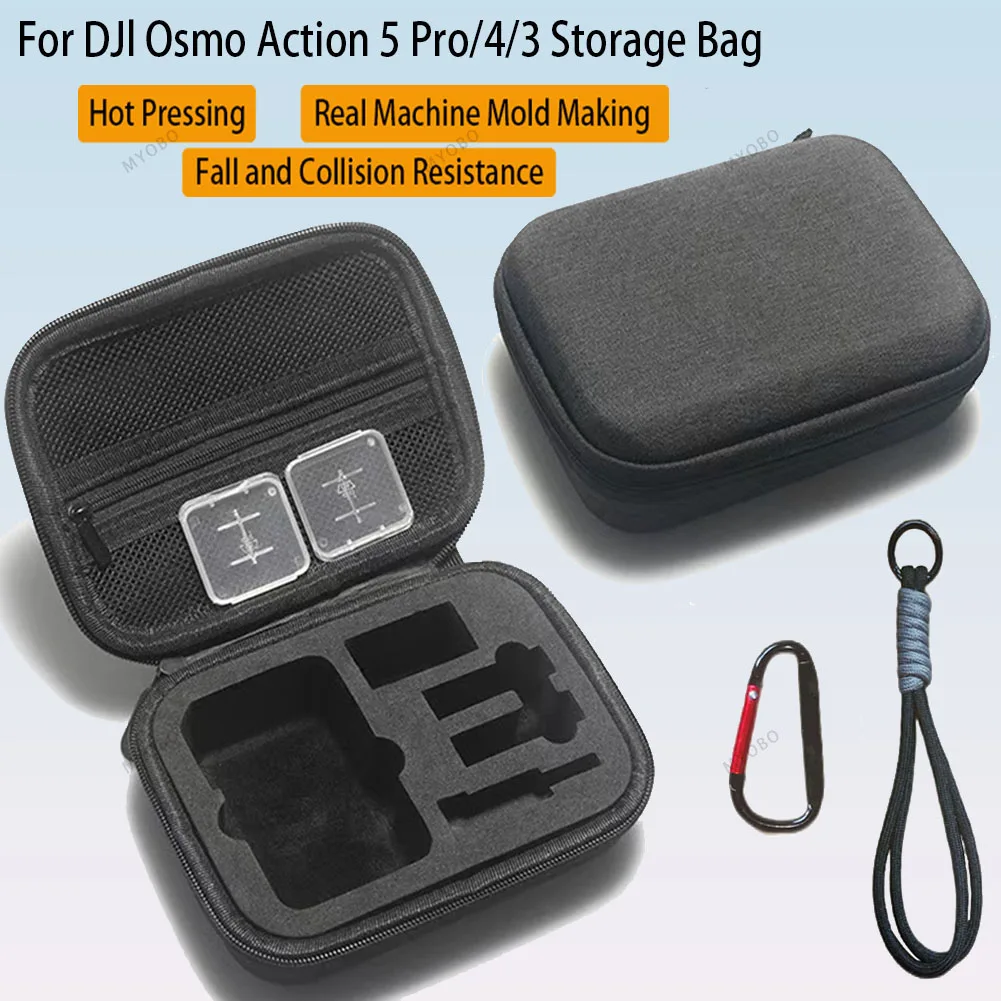 Carrying Case for DJI Action 5 Pro Mini Handbag Compact Bag Protect Box for DJI Osmo Action 4 3 Storage Case Camera Accessories