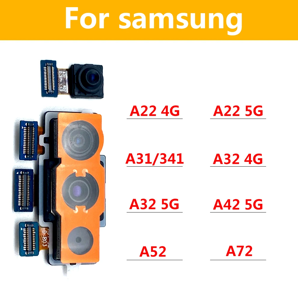 Rear Back Camera For Samsung A52 A72 A31 A41 A22 A32 A42 4G 5G Camera Module Backside Replacement Parts