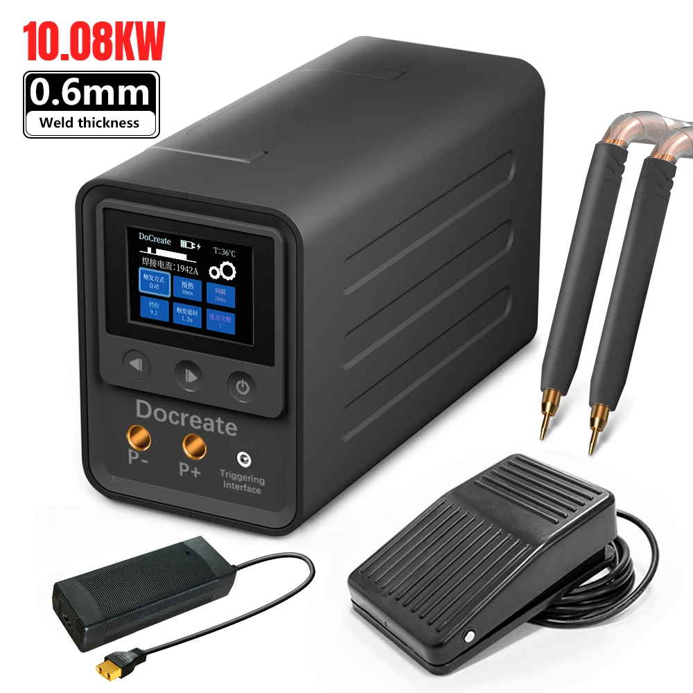 999-stufig Einstellbare Farad-Kondensator-Nickel-Punktschweißmaschine mit Schweißfunktion für 0,6 mm Dicke, 10 kW Hochleistung & Lithium-Batterie