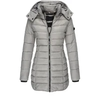Winter Thicken Warm Women Parkas Solid Color Zippers Coats Long Sleeve Padded Puff Jacket Mid-Length Slim Female Hoodie Parkas 4
