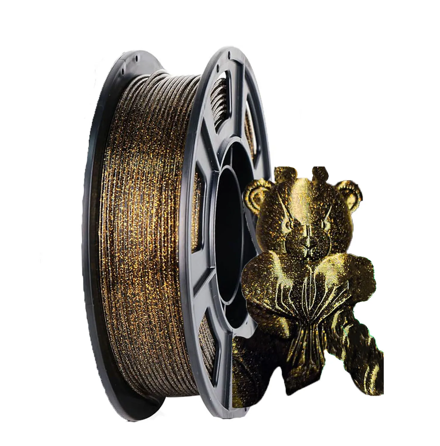 

3D Printer Filament Galaxy Glitter PLA Filament 1.75mm 3D Printing Filament,black Glitter Gold,250g/500g,spool