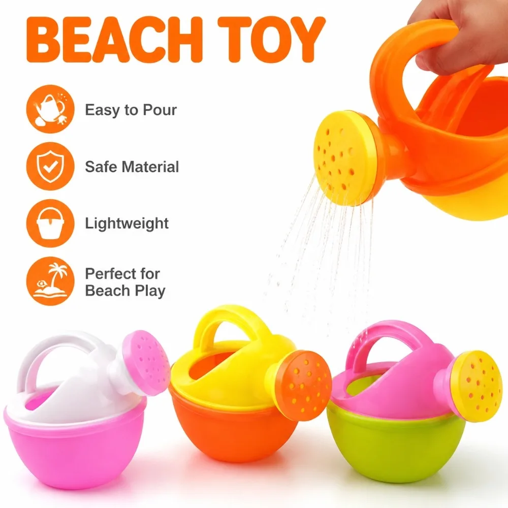 Baby Bath Toy Colorful Plastic Watering Can Watering Pot Beach Toy Play Sand Shower Bath Toy Water Kettle Watering Cans