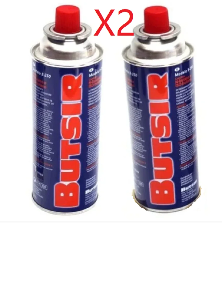 2 Pack Gas cartridge Butsir for stoves, burners, torches, stoves, Camping, cylinders.