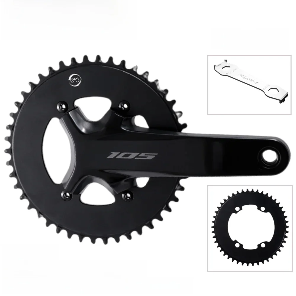 AliExpress NONE KEOS 110BCD  4-Bolt High-end Closed Disc 44T-56T Road Bicycle  Crankshaft Closed Disk  Suitable ForSHIMANO R7000 R8000 R9100