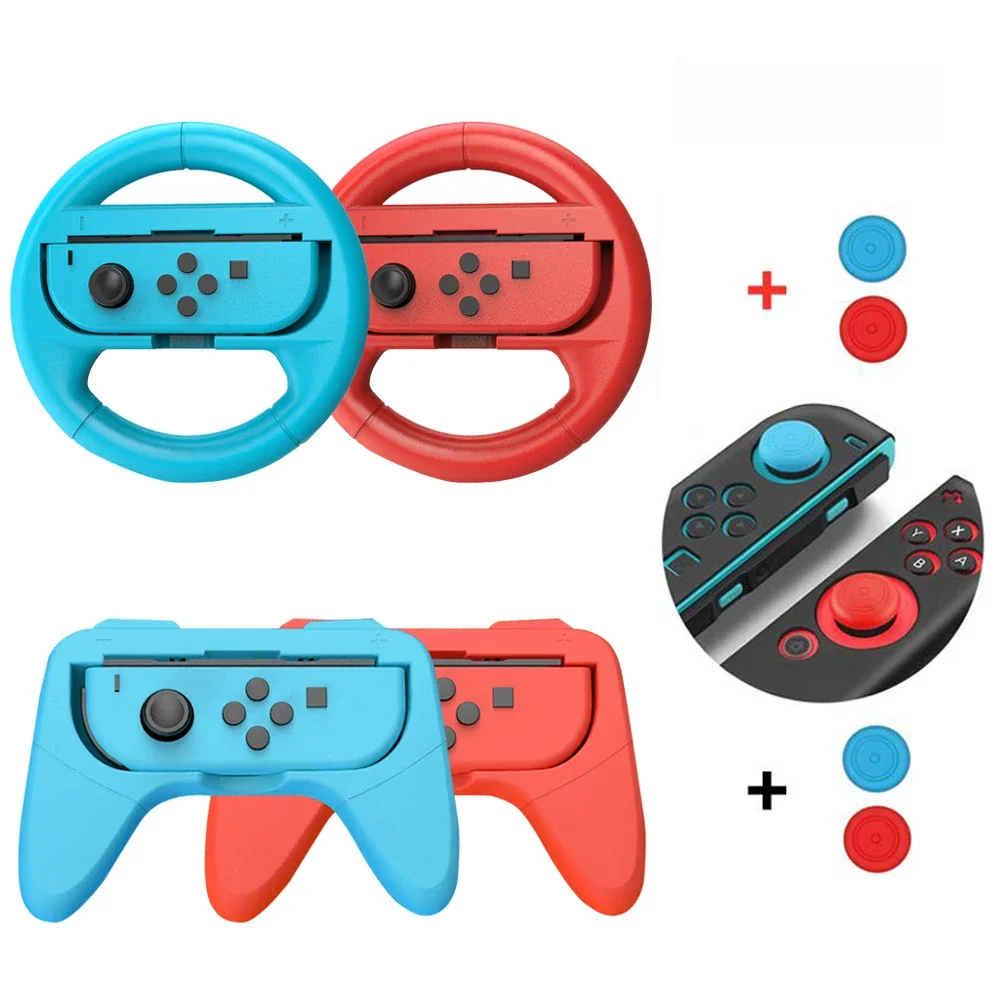 Kit d'accessoires de jeu de Sport pour Nintendo Switch Oled SL & SR, volant de course, Joypad, interrupteur de poignée, support de poignée Joycon pour NS