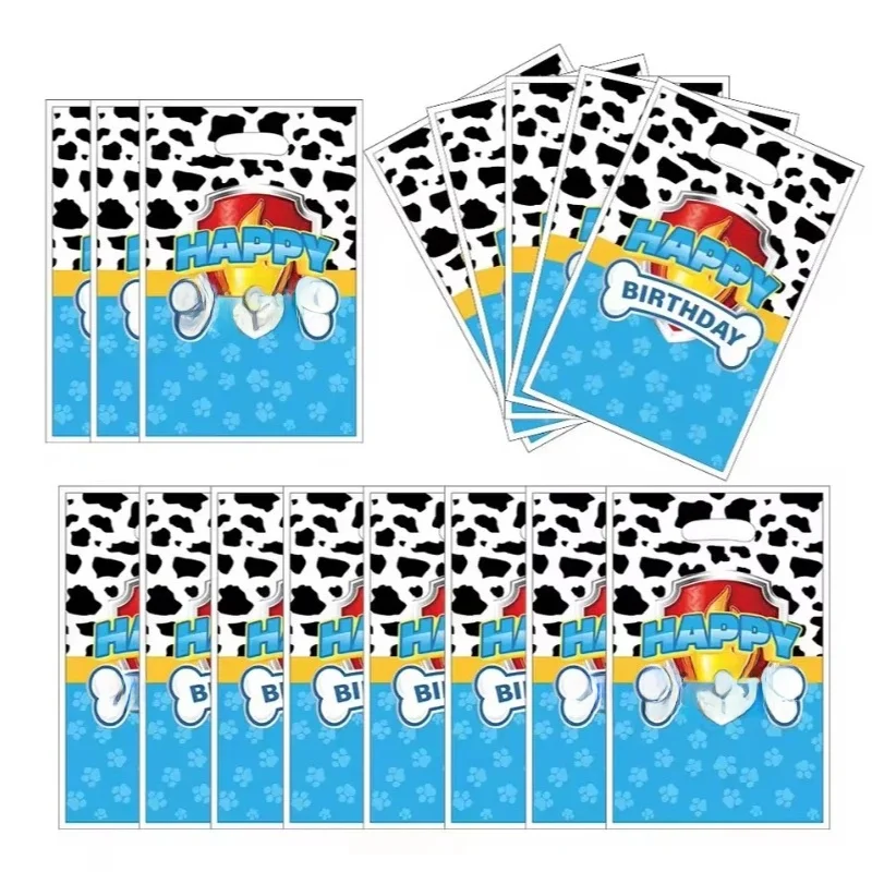 Sacs cadeaux Paw Patrol pour chiens, 10/20/30 pièces, sac de friandises pour enfants, fournitures de fête, sacs cadeaux d'anniversaire pour enfants