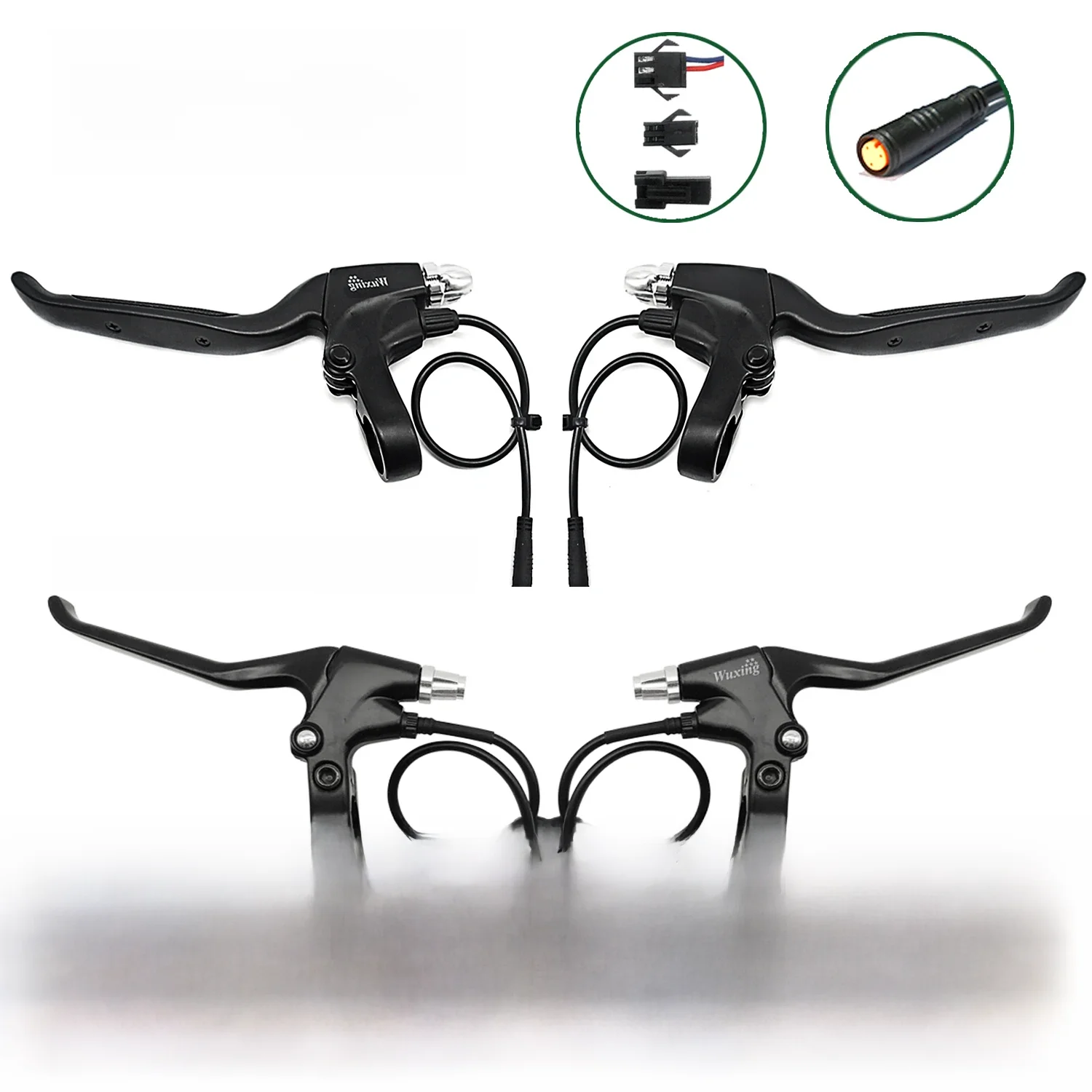 AliExpress okfeet WUXING 115PDD 47PDD Ebike Brake Five Star Brake Lever Park Brake Cut Off Power Electric Bicycle