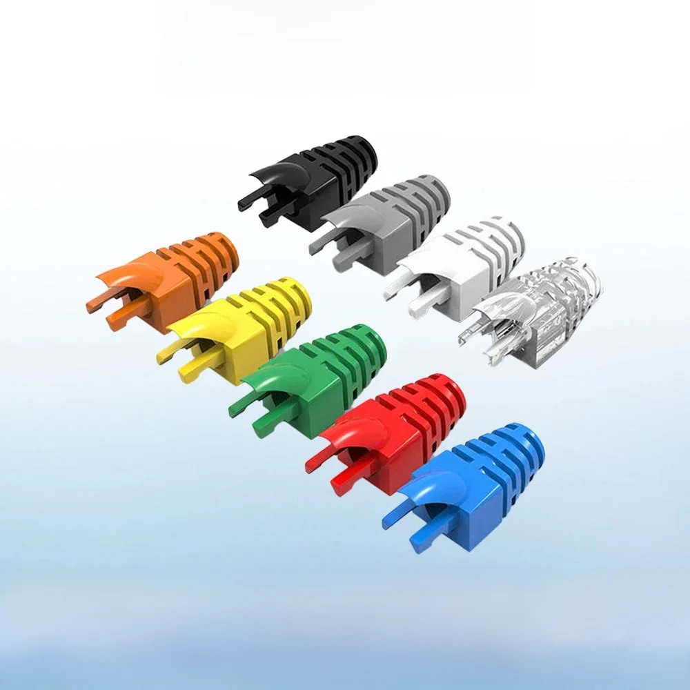 ZoeRax 50 sztuk Cat5E CAT6 RJ45 kabel sieciowy Ethernet buty odciążające złącze kabla osłona wtyczki — zdjęcie 2