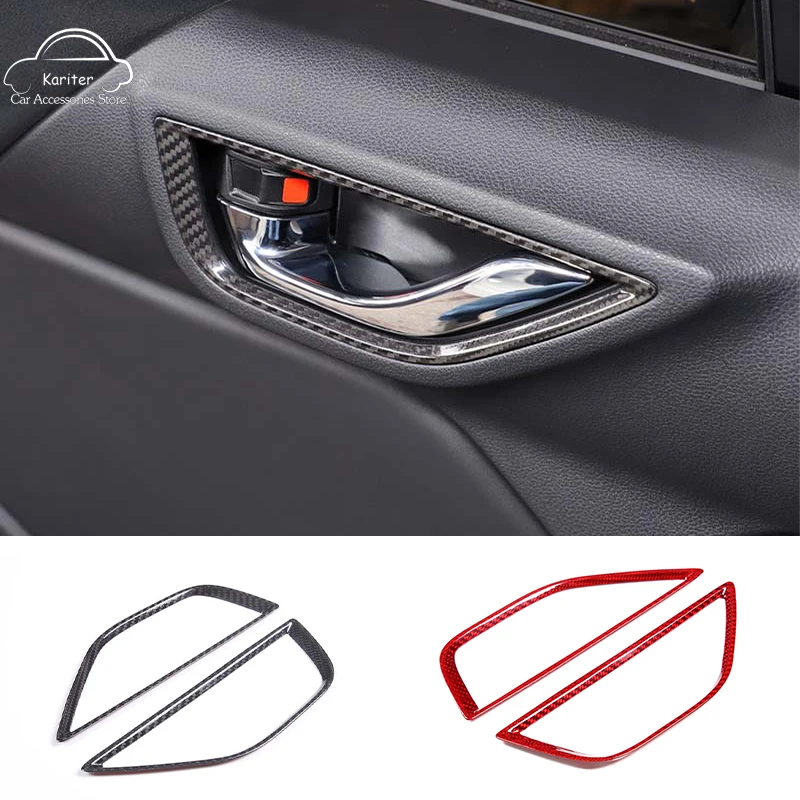 

For Toyota 86 For Subaru BRZ 2022 Real Carbon Fiber Car Inner Door Handle Frame Cover Decorative Sticker Interior Accessories