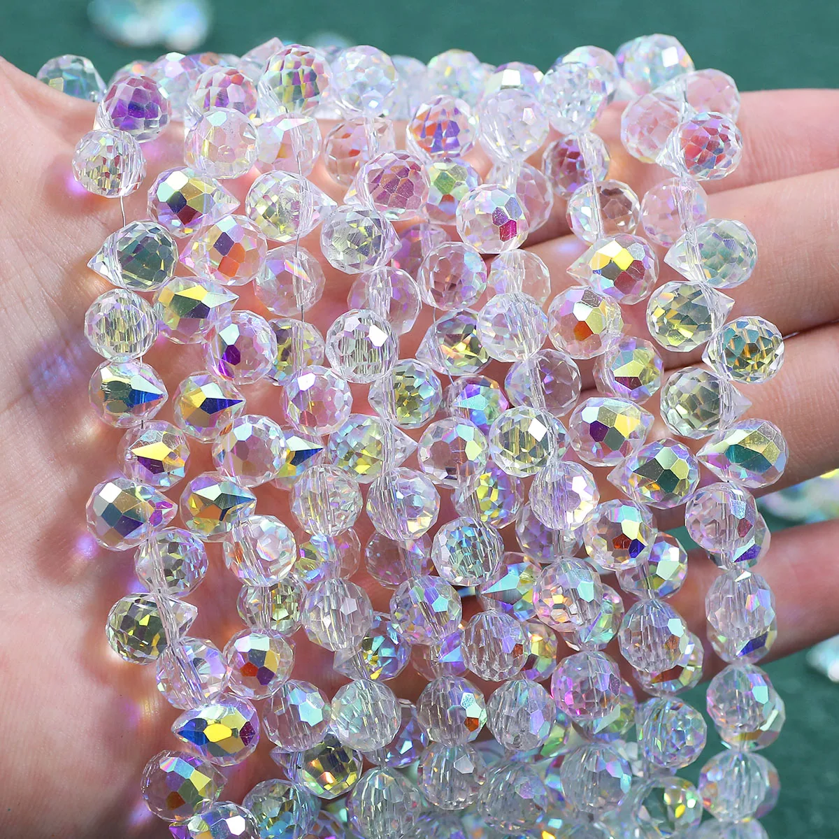 Water Drops Super Bright Crystal Side Hole Bead 8×10mm Glass  Loose Beads For Jewelry Making Bracelet DIY Earrings Accessories