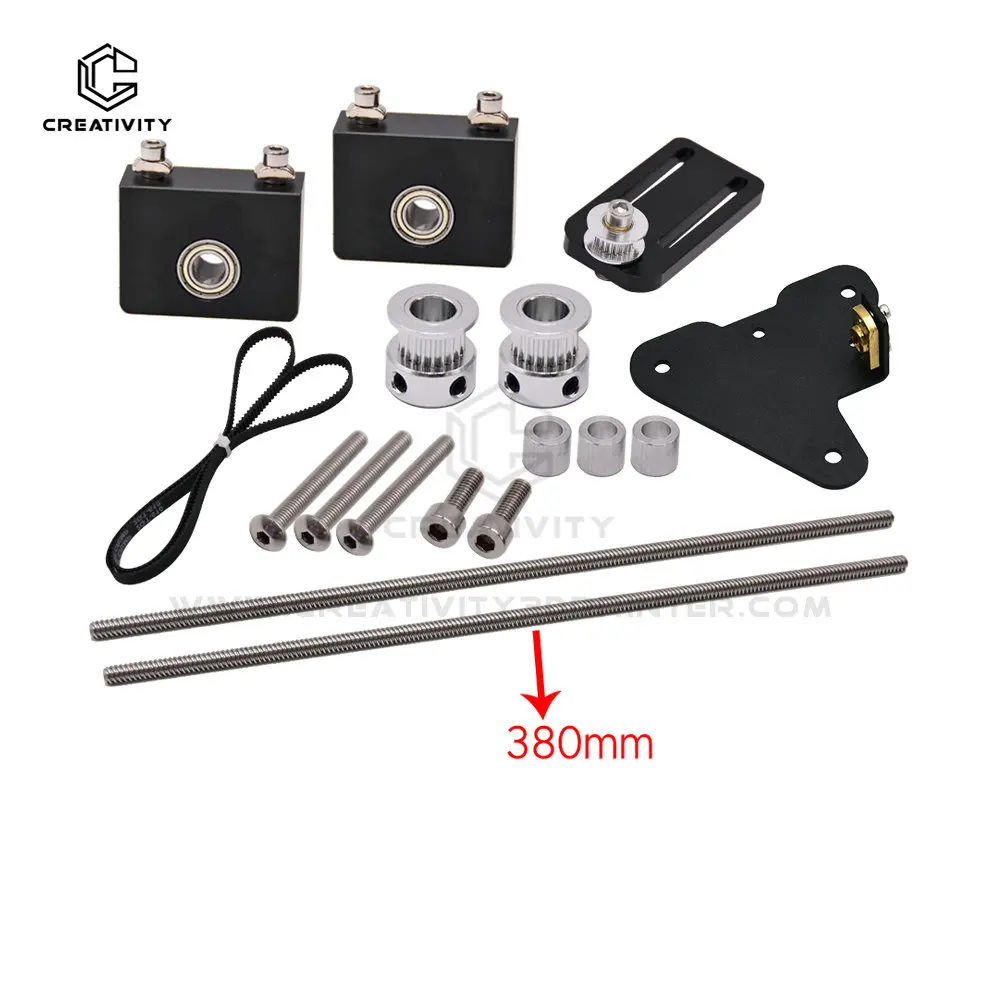 Ender 3/CR10 Dual Z Axis Upgrade Kits T8 Lead Screw Kits Bracket Aluminum Profile WIth Belt Pulley 3D Printer