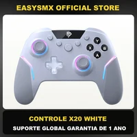 EasySMX X20 Gamepad inalámbrico controlador mejorado Compatible con PC/NS/TV/teléfono/portátil, Micro disparadores Hall Joystick efecto RGB