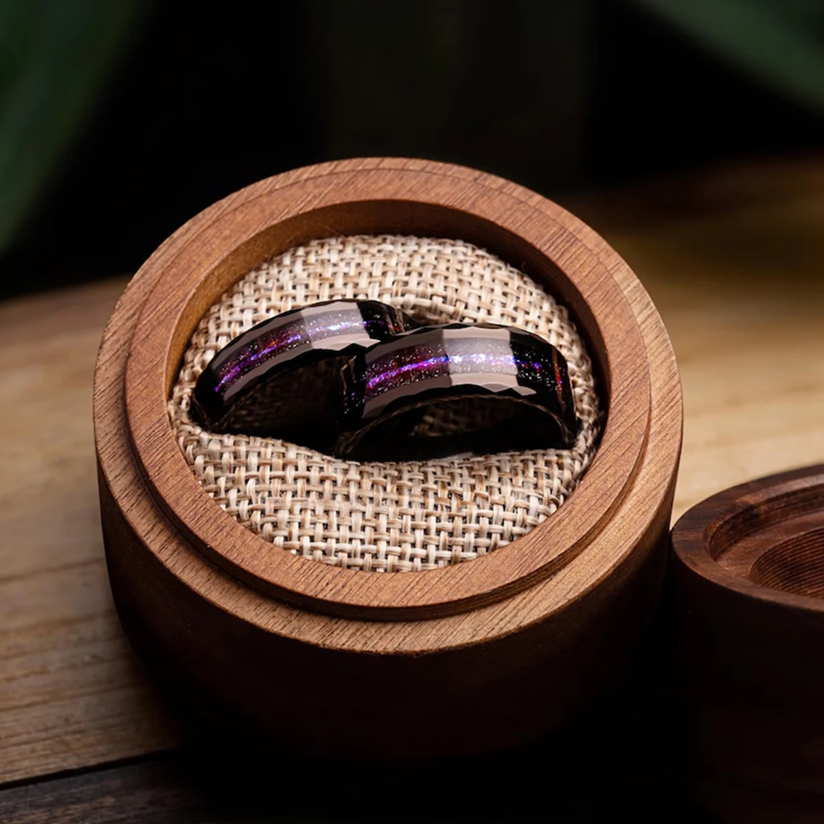 Black Tungsten Carbide Galaxy Wedding Band Ring for Men