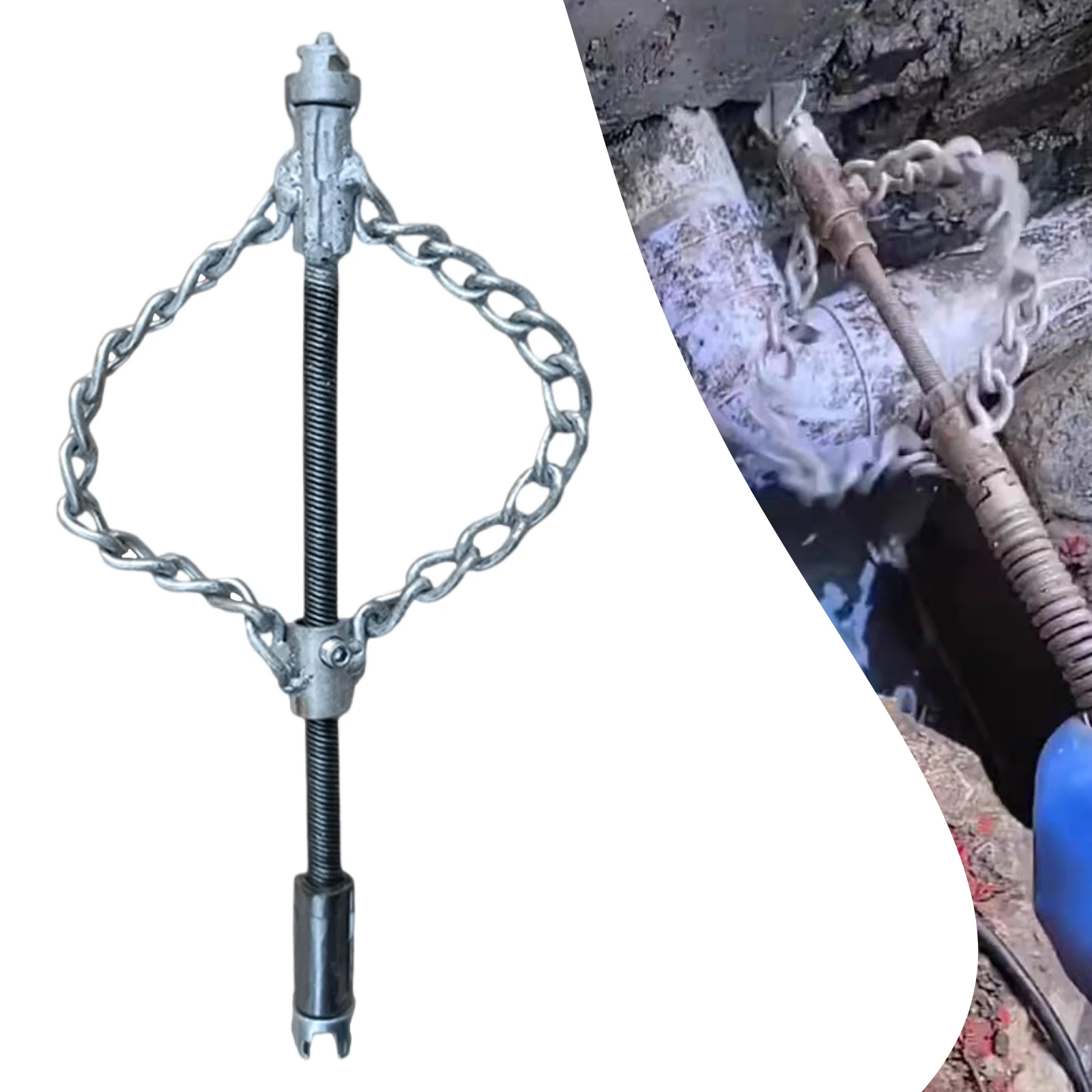 Multi Purpose Sewer Descaling Chain Sewer Descaling Chain Rotating Pipe Dredger Flexible Cleaner for Kitchen and Bathroom Pipes