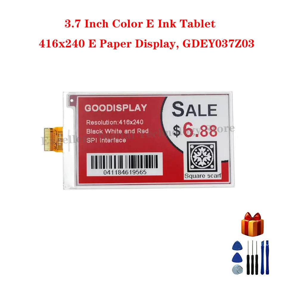 

For 3.7 Inch Color E Ink Tablet 416x240 E Paper LCD Display GDEY037Z03