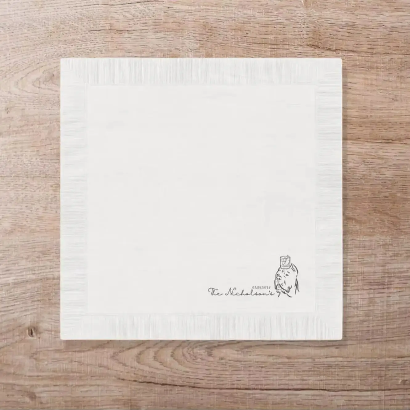 50pcs Custom Pet Cocktail Napkins, Dog Wedding Napkins, Personalized Napkins, Baby Shower Napkins, Pet Napkins, Dog Napkins, Bir