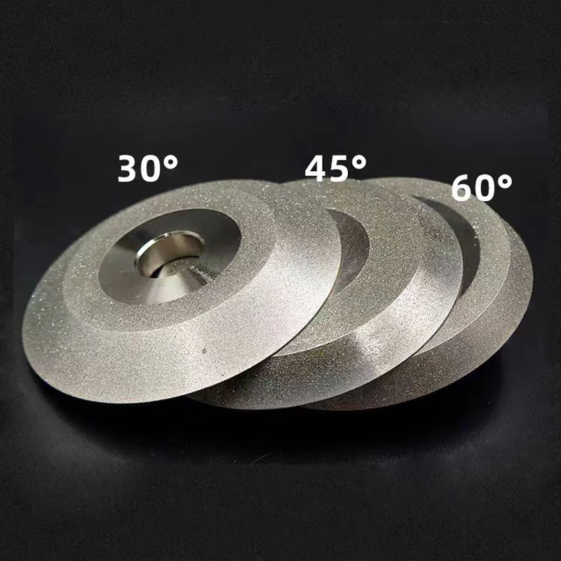 Alloy Single Bevel Diamond Grinding Wheel 30/45/60 Degree 1V1 Wheel for Grinding Alloy Tungsten Steel CBN Ceramic Milling Cutter