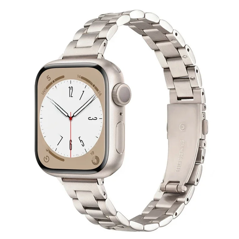 Dünnes Armband für Apple Uhren armband 45mm 41mm 44mm 40mm 42mm 38mm 49mm Edelstahl Metall armband