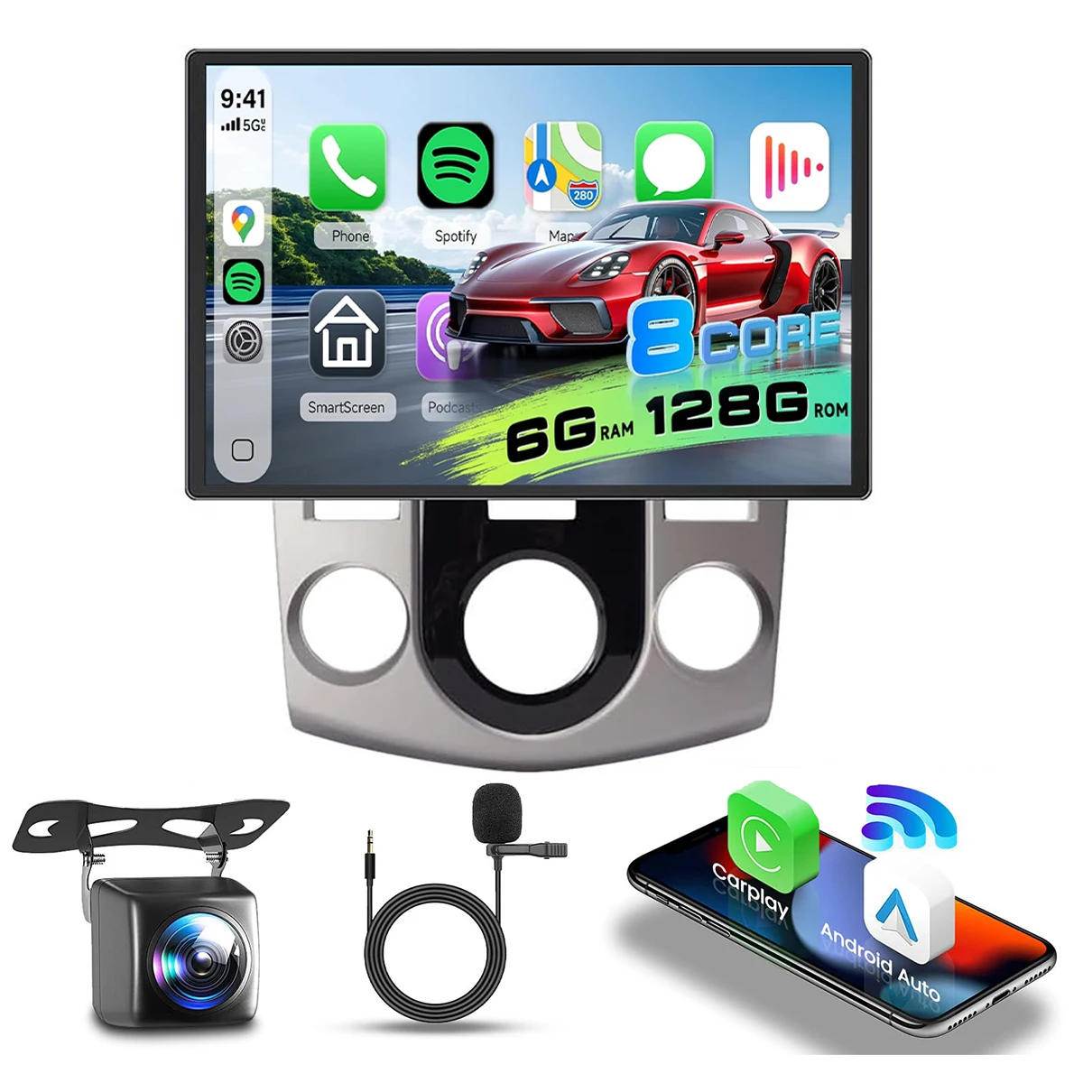 

13inch [8Core 6+128G] Android 13 Car Stereo for 【Kia Forte Cerato 2009-2012 (Manual A/C)】 1920*1200 2K Touchscreen Radio