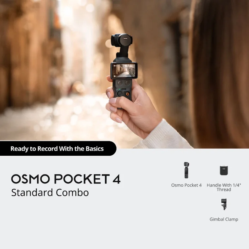 EU Stock Originele DJI Osmo Pocket 4 Pocket Gimbal Camera 1 "CMOS 4K/240fps 3-assige stabilisatie 2x Lossless Zoom 2GB Opslag Draaibare Vlog Videocamera voor Fotografie