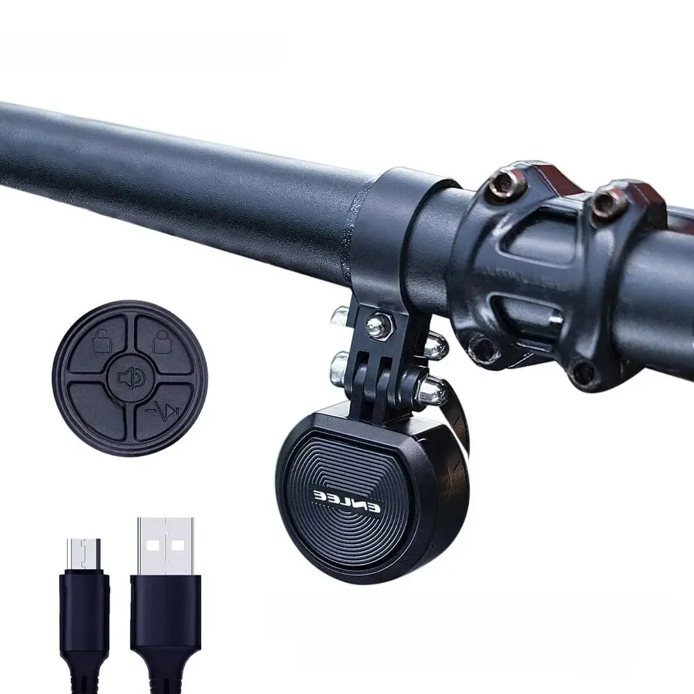 AliExpress enlee ENLEE 120DB USB Charge Bicycle Electric Bell MTB Cycle Trumpet Horn Anti-theft Alarm Siren & Remotely Remote Control