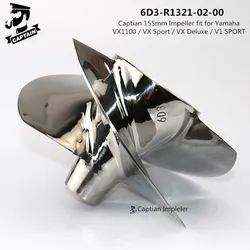 JET SKI 155MM  IMPELLER  6D3-R1321-02-00 FIT YAMAHA VX1100 VX Sport VX Deluxe Wave Runner Polished