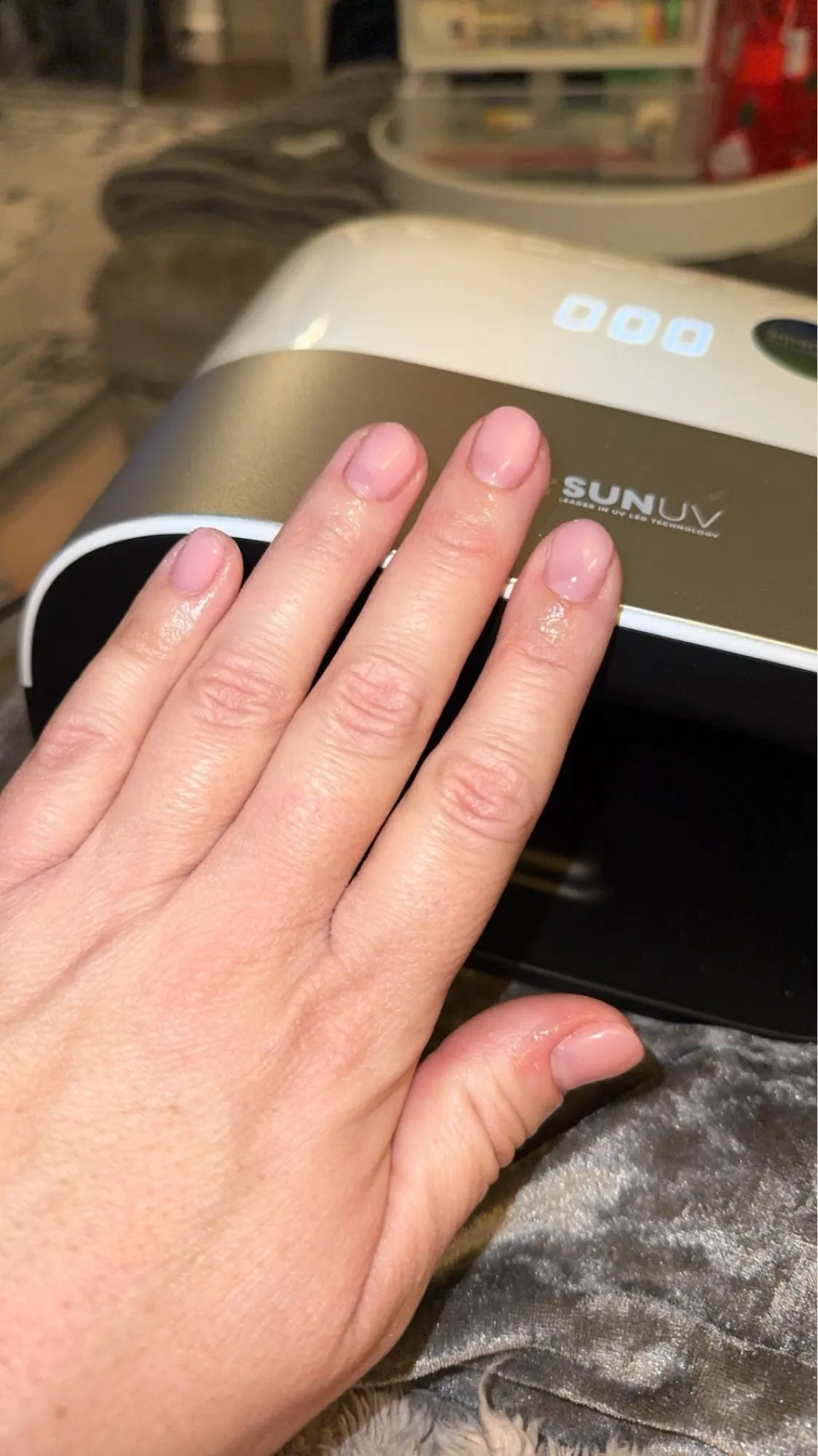 MSHARE Blush Pink Shade Color Rubber Base Gel Polish Nail Camouflage Nails Gel 10ml photo review