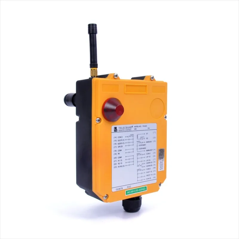 TELECRANE F24-8D Wholesales Industrial Remote Controller 6 Double Speed Buttons Switches AC220V 380V36V Hoist Crane Lift