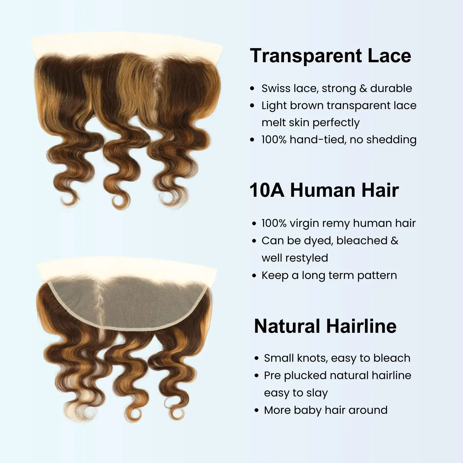 P4/27 Highlight Body Wave 3 Bundles With 13x4 Lace Frontal Human Hair Bundles With Closure 10A Virgin Remy Human Hair #P4/27