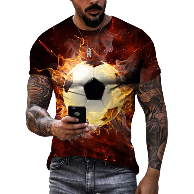 

Summer Casual Magic Soccer Graphic t shirts Street Hip Hop Comfort 3D Printing Tees Sports Personality Short Sleeve Crewneck Top