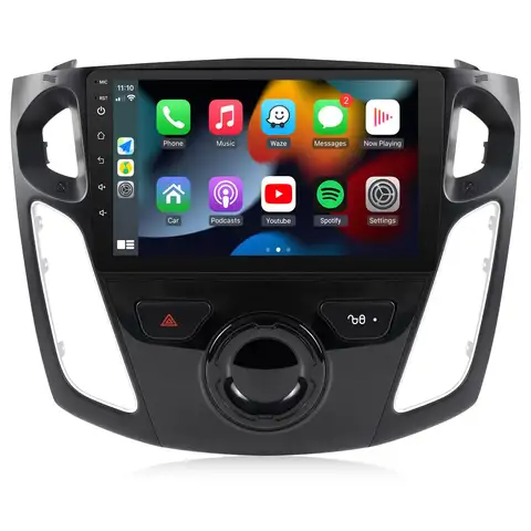 Touchscreen da 9 pollici Ford Focus 2012 2013 2014 2015 2016 2017 2018 radio con Carplay wireless, Android Auto, GPS Bluetooth、WiFi、F