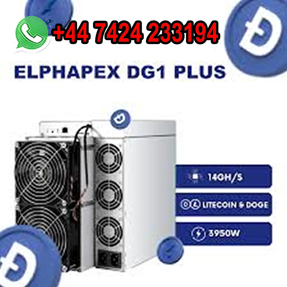 DC BUY 2 GET 1 FREE Elphapex DG1+ 14.4G 3950W Litcoin Dogecoin Bells Miner - DG1 11.8G