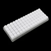 Teclas negras antiniebla transparentes en blanco, ABS brillante a través del perfil OEM para diseño ortopédico, teclado MX XD75 ID75 Planck Preonic Niu40