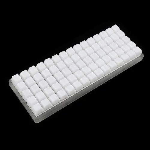Imagen 1 del producto Teclas negras antiniebla transparentes en blanco, ABS brillante a través del perfil OEM para diseño ortopédico, teclado MX XD75 ID75 Planck Preonic Niu40