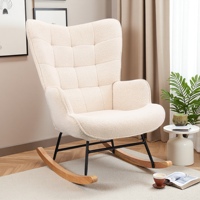 Rosahqnda Swing chair 92x75x69cm Plaid chair living room Bedroom Leisure chair Pink Grey Beige Teddy Office