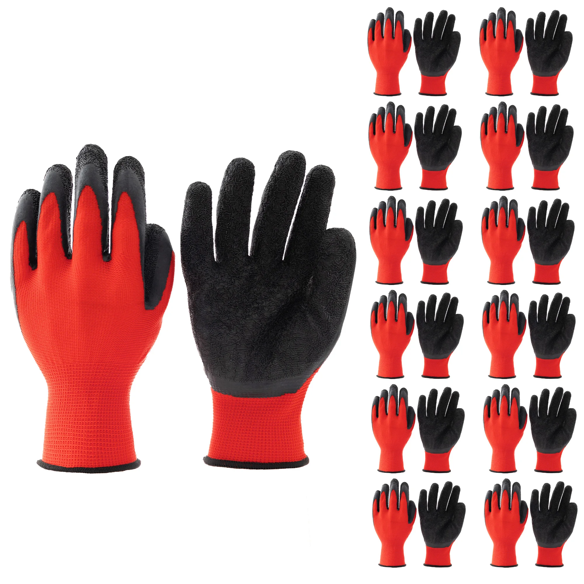 12 Pack Nitrile Rubber Gardening Gloves for Mechanics