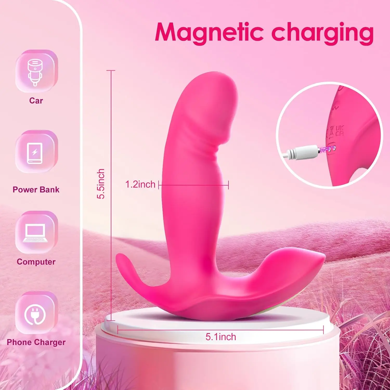 Dapat Dipakai G Spot Vibrator Dildo mainan seks dewasa untuk wanita atau Pria, aplikasi pengendali jarak jauh celana dalam getar Mini dengan 10 cepat bergoyang