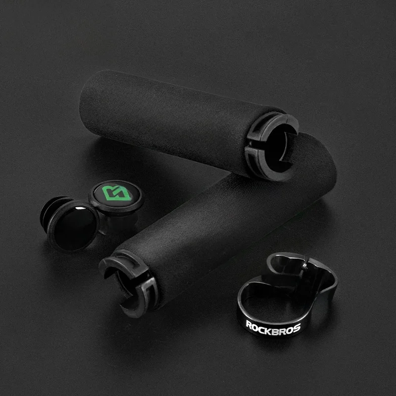 AliExpress ROCKBROS Cycling Grips Anti-skid Shockproof Sponge Handlebar Grips MTB Road Bike Grips Ultraight Cycling Handlebars