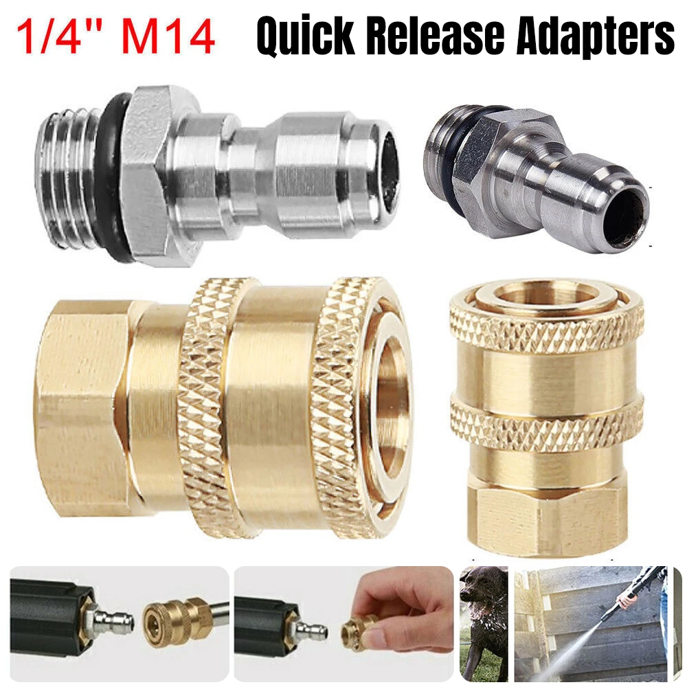 1/4'' Quick-Release Connect Fitting Pressure Washer Coupling Connector Adapter