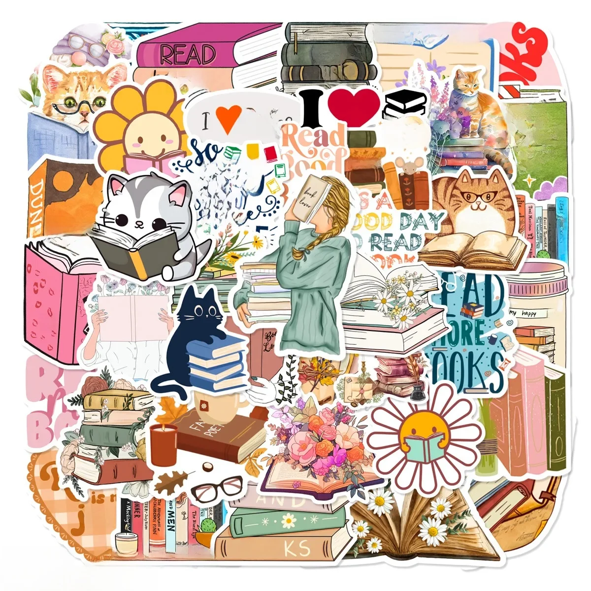 AliExpress 50Pcs Reading and Reading Graffiti Stickers Water Bottle Laptop Phone Bicycle Luggage Case Skateboard Children Adult Sticker