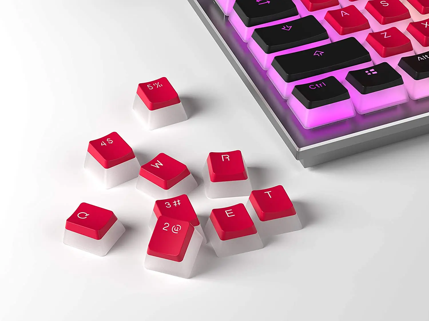 Teclas PBT de perfil OEM, kit de Teclado mecánico con 108 teclas Pudding para Cherry MX Switch, RGB, retroiluminado