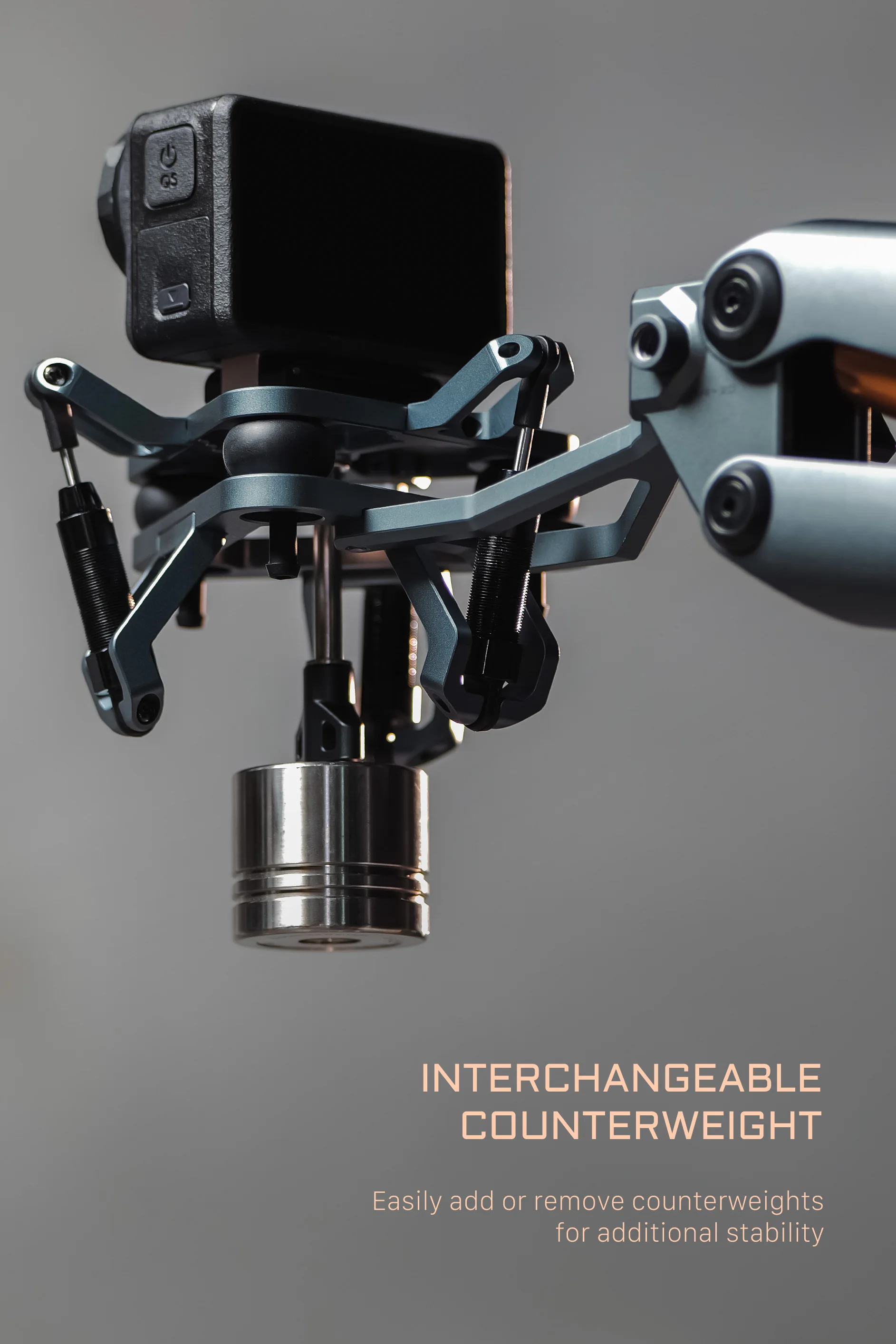 TILTA Hydra Alien Mini Biking mit universellem stoßdämpfendem Kopf für Pocket3/Pocket4pro/Go Pro10/11/12/Action4/5pro/Insta360 X3/4 – Detail 10