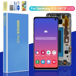 TFT Quality S10 Display with frame for SAMSUNG S10 LCD G973F G973A G973U Display Touch Screen Digitizer Assembly